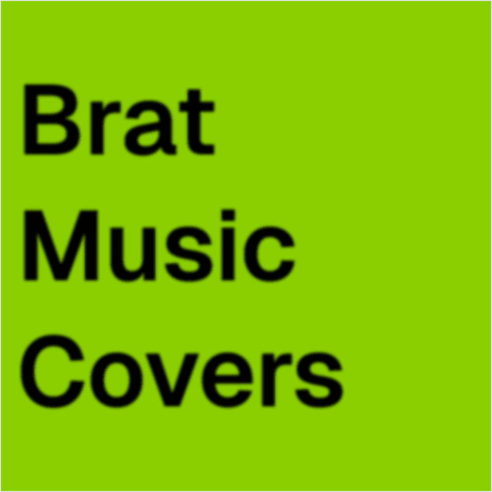 Custom Brat-style album cover inspired by Charli XCX